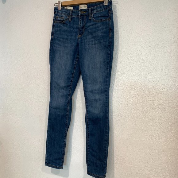 Universal Thread Mid Rise Skinny Jeans Dark Blue Stretch W24xL28 Womens Size 00 - Picture 5 of 9